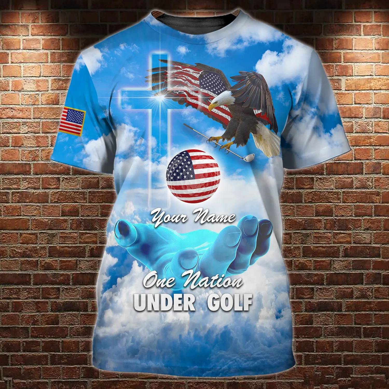 One Nation Under Golf - Personalized Name 3D Tshirt 16 - Nvc97