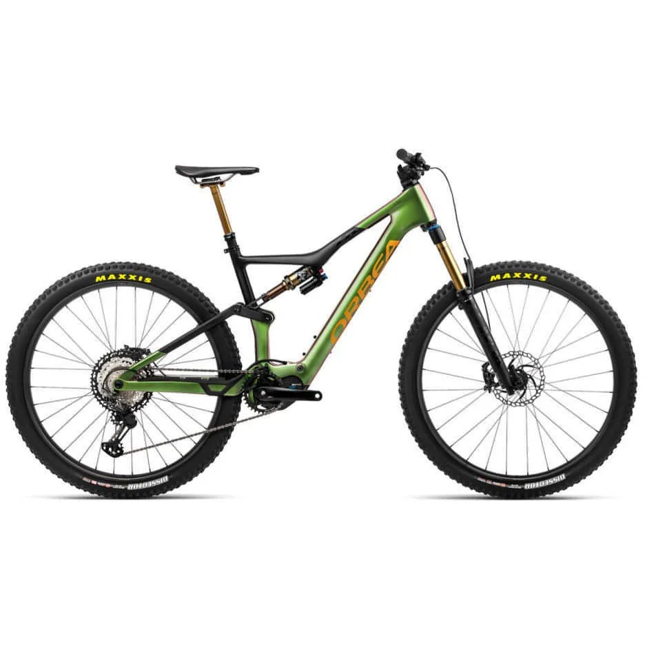 Orbea Rise M-Team Electric Carbon Mountain Bike 2023 - Chameleon Goblin Green