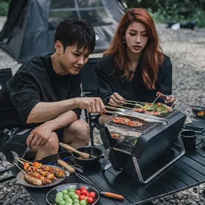 Outdoor Barbecue Grill Household Small Folding