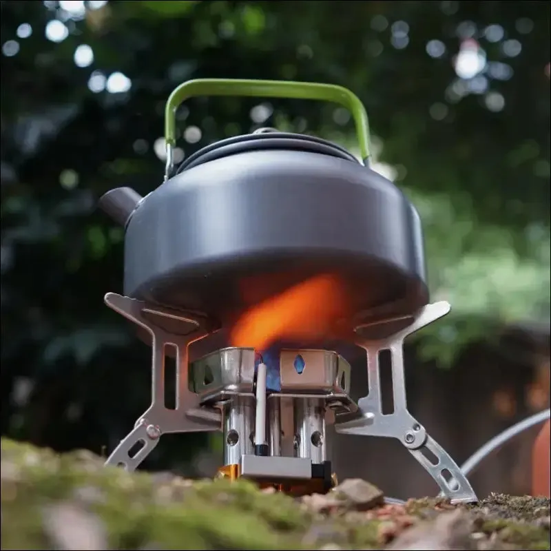 Outdoor portable three head stove - camping windproof burner