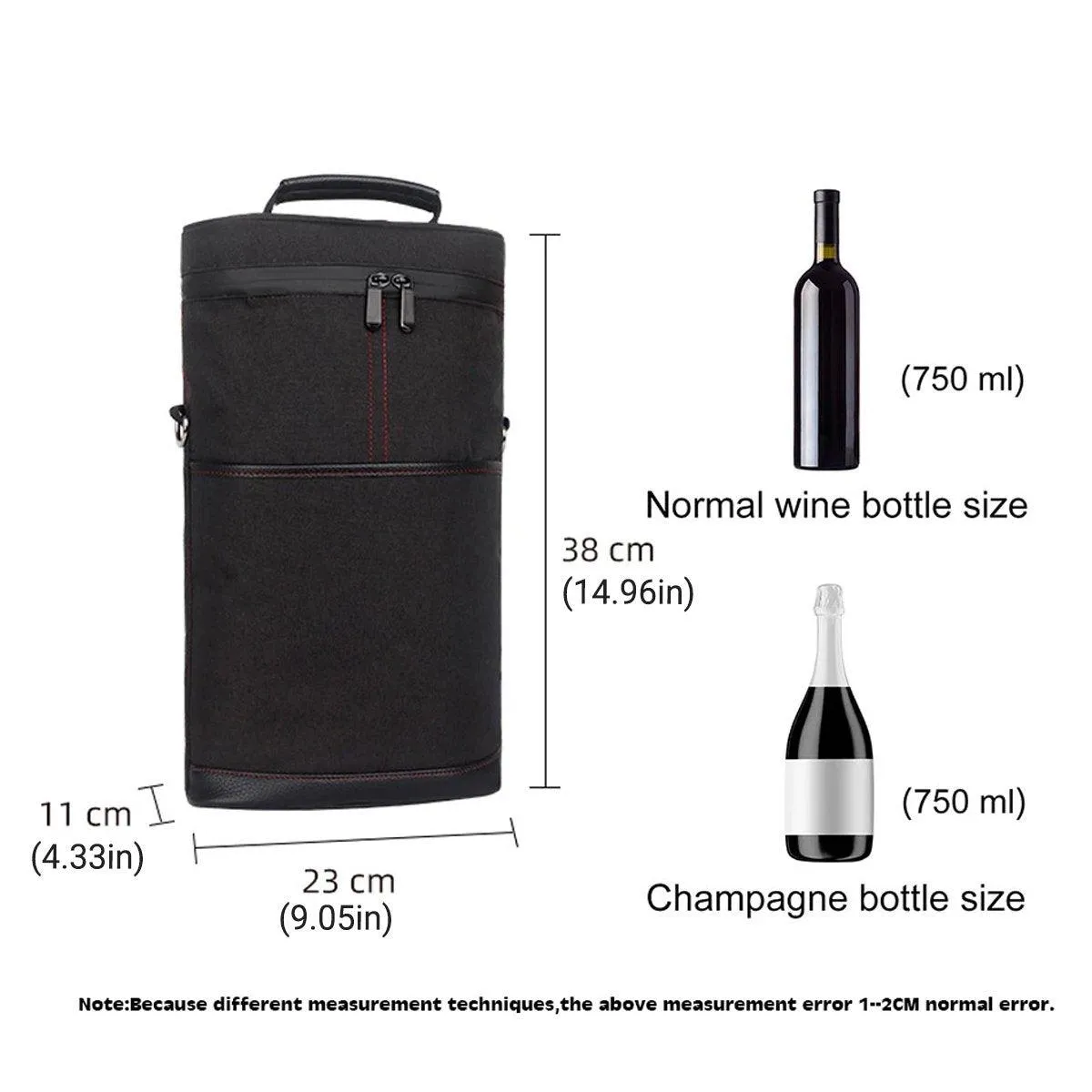 Outdoor Portable Wine Barrel Bag Insulated Picnic Bag for Red Wine Storage