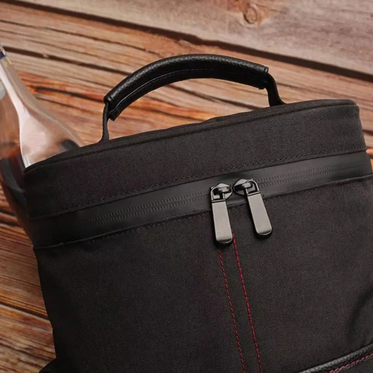 Outdoor Portable Wine Barrel Bag Insulated Picnic Bag for Red Wine Storage
