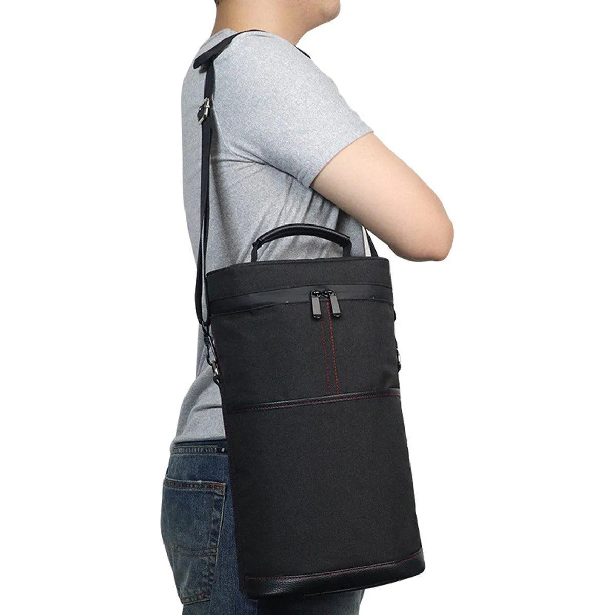 Outdoor Portable Wine Barrel Bag Insulated Picnic Bag for Red Wine Storage