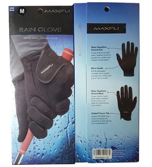 Pair of Maxfli Rain Glove - Water Repellant Knit Glove - RH & LH Gloves