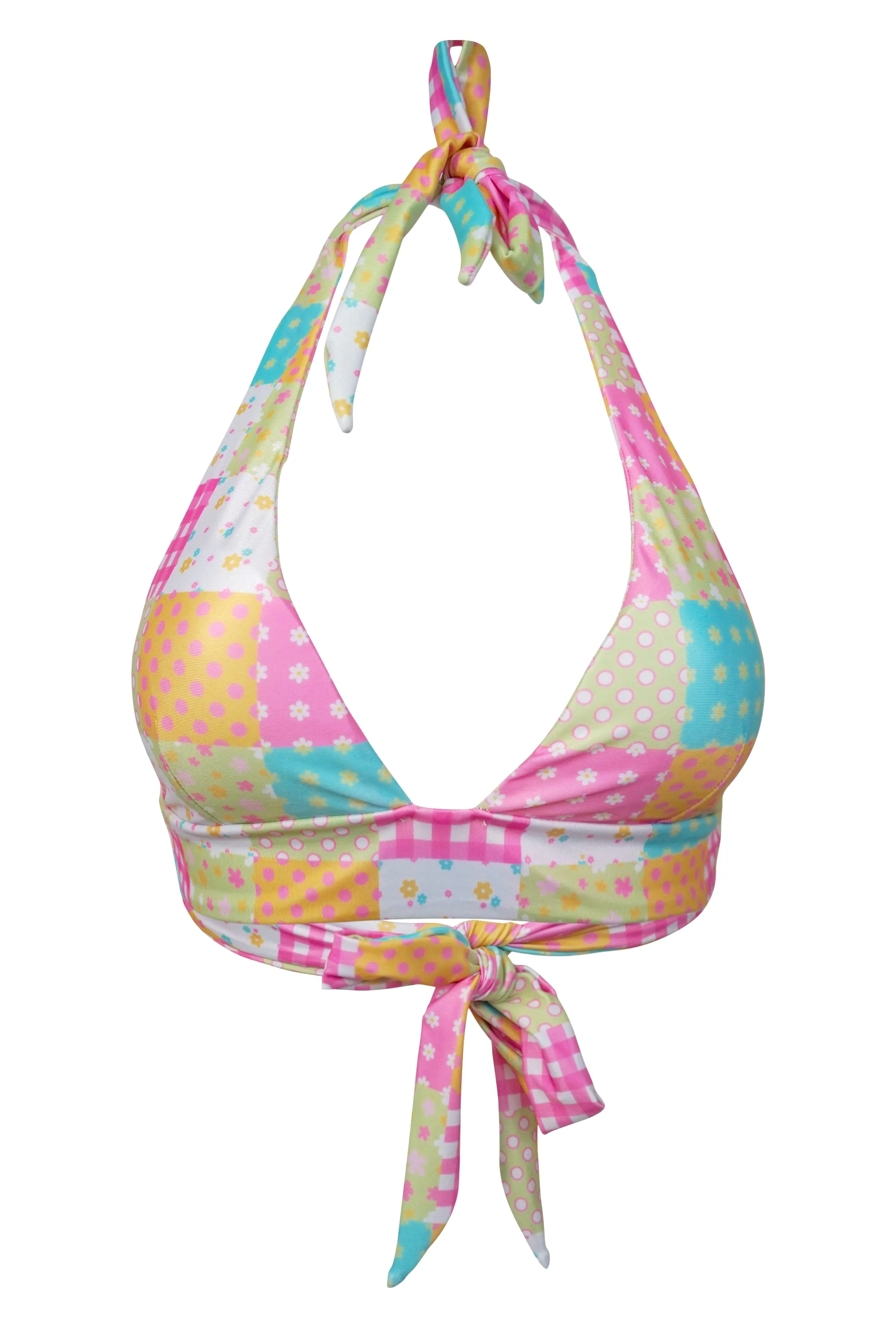 Palawan Fuller Bust Bikini Top - Perky Patchwork
