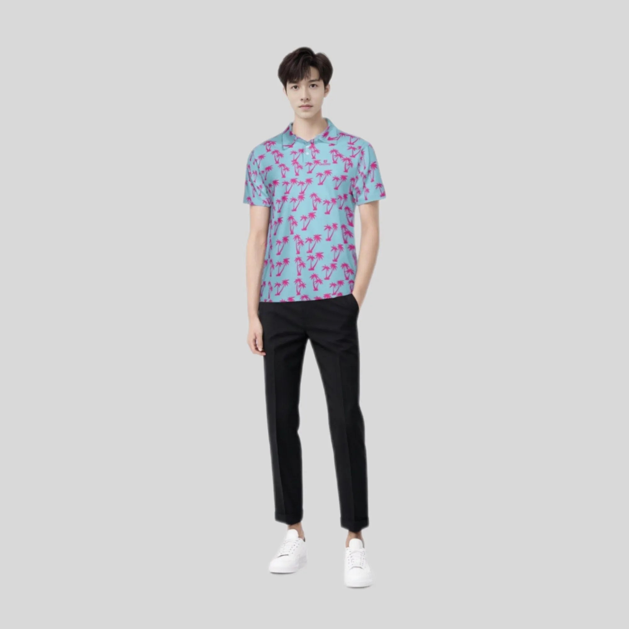 Palm Tree Golf Polo Shirt for men