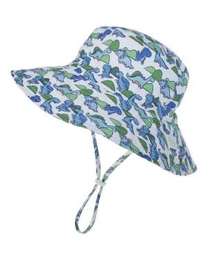 Patterned Boys' Beach Hat with Chin Strap
