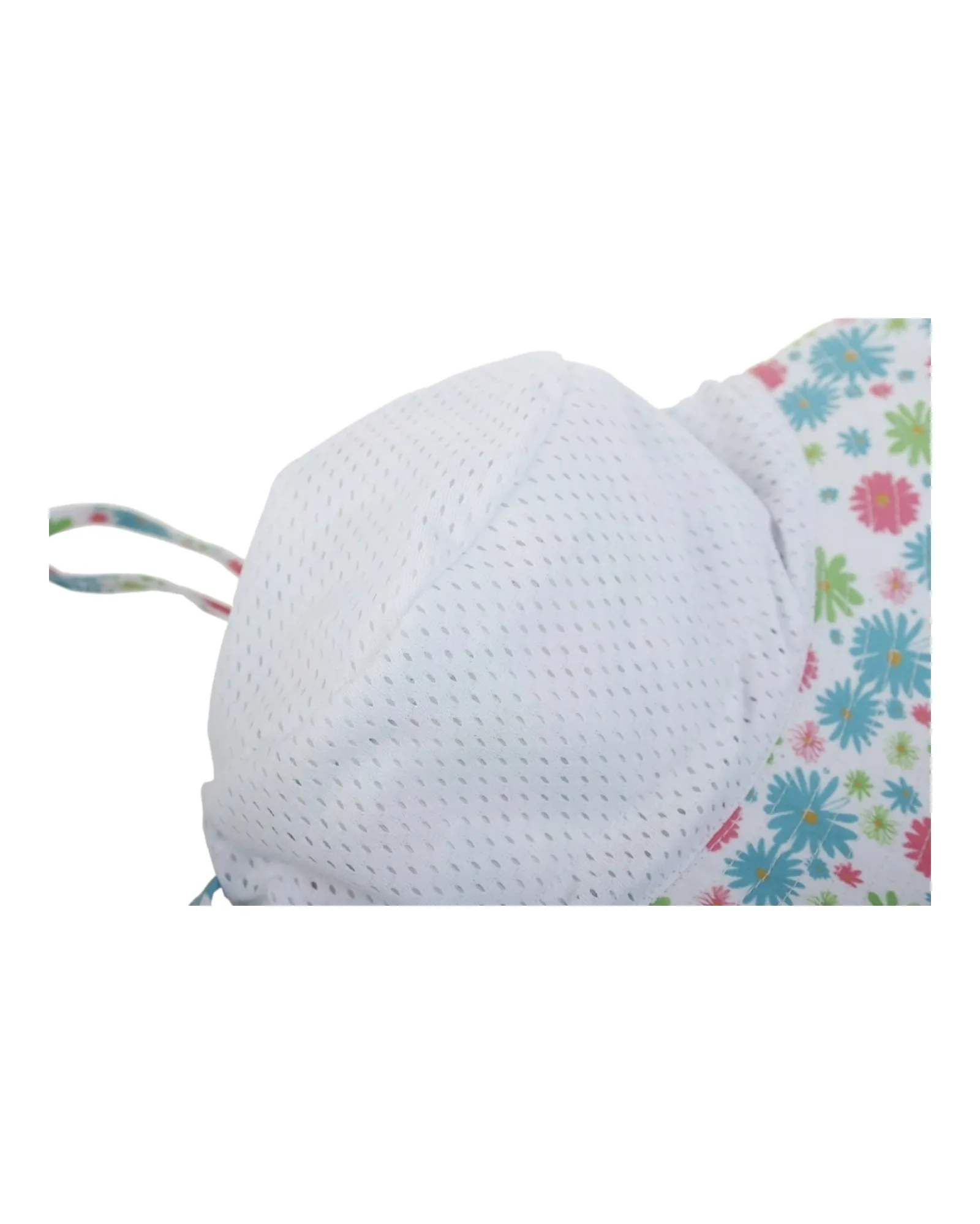 Patterned Girls' Beach Hat with Chin Strap