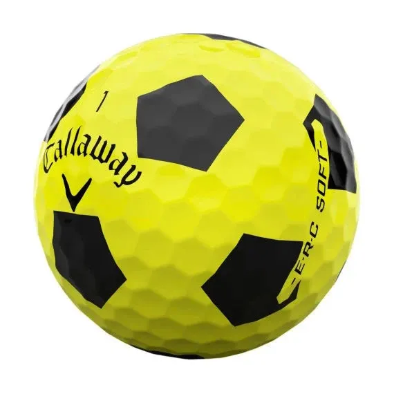 Pelotas de golf Callaway ERC Soft Truvis amarillas (paquete de 12)