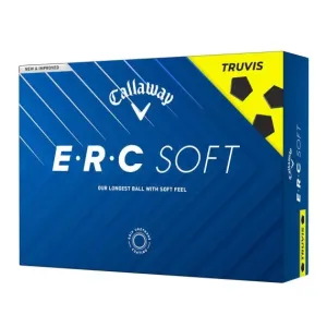 Pelotas de golf Callaway ERC Soft Truvis amarillas (paquete de 12)