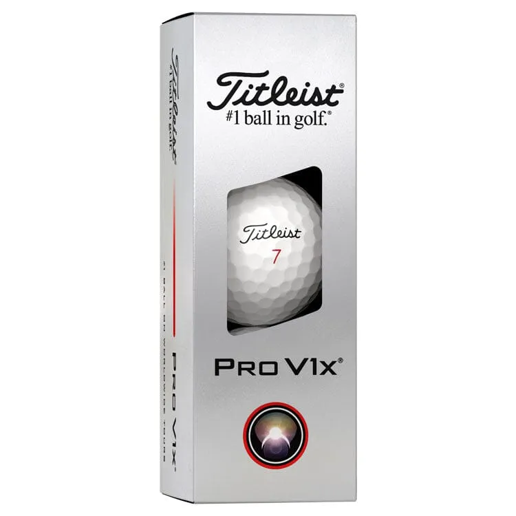 Pelotas de golf Titleist Pro V1x blancas (paquete de 48)