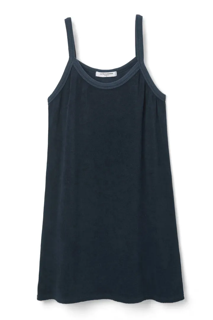 PERFECT WHITE TEE- LOOP TERRY MINI DRESS