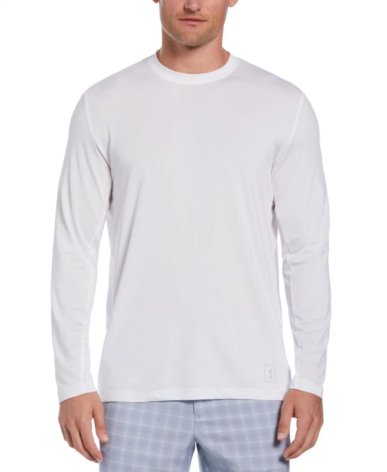 Pga Tour Men's Mixed-Media Sun-Protection Golf Shirt PVKSC037DS White XL