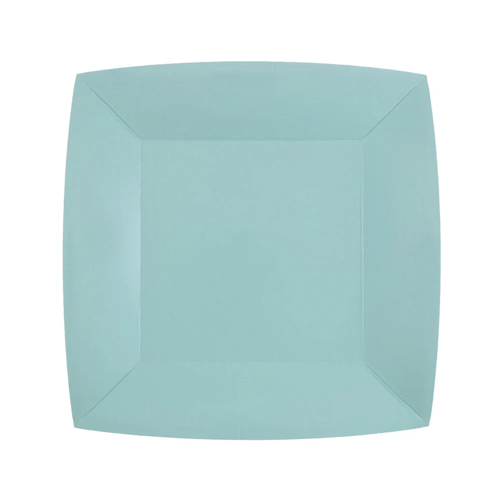 Piatto Biocompostabile Azzurro 18 x 18 cm - 10 pezzi