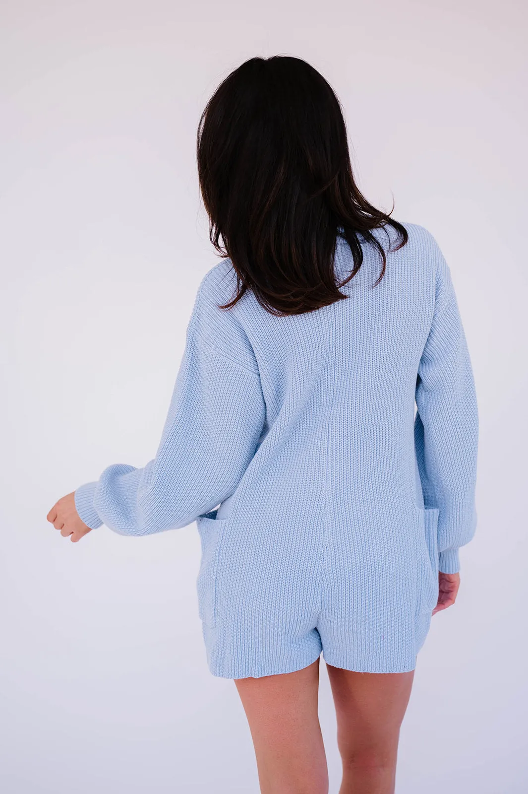 Picnic Date Knit Romper// Sky *RESTOCKED*