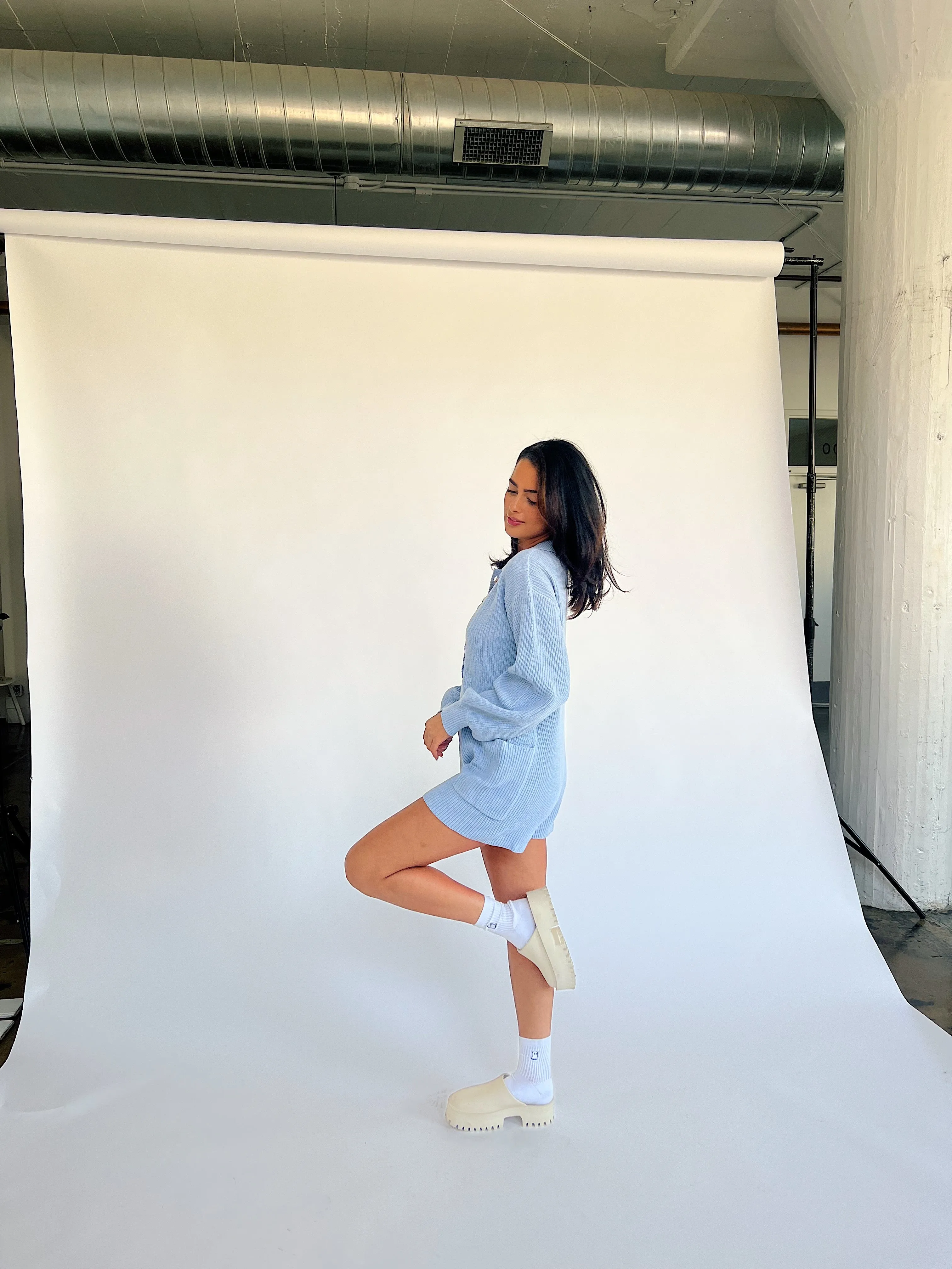 Picnic Date Knit Romper// Sky *RESTOCKED*