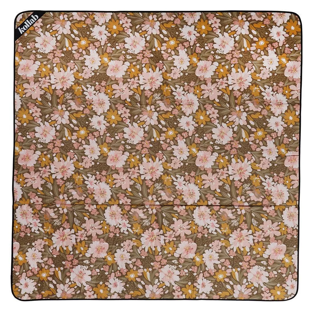 Picnic Mat Khaki Floral