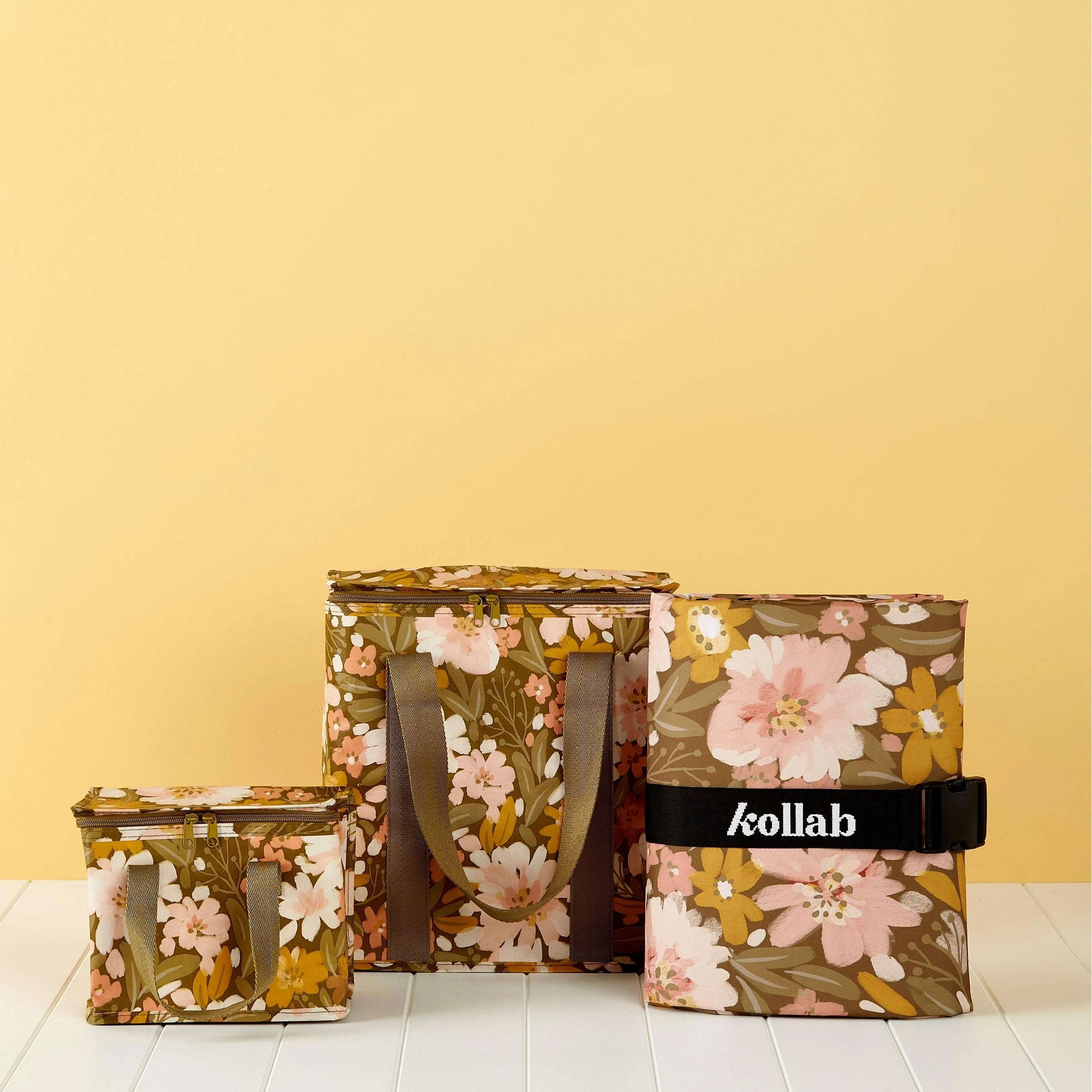 Picnic Mat Khaki Floral