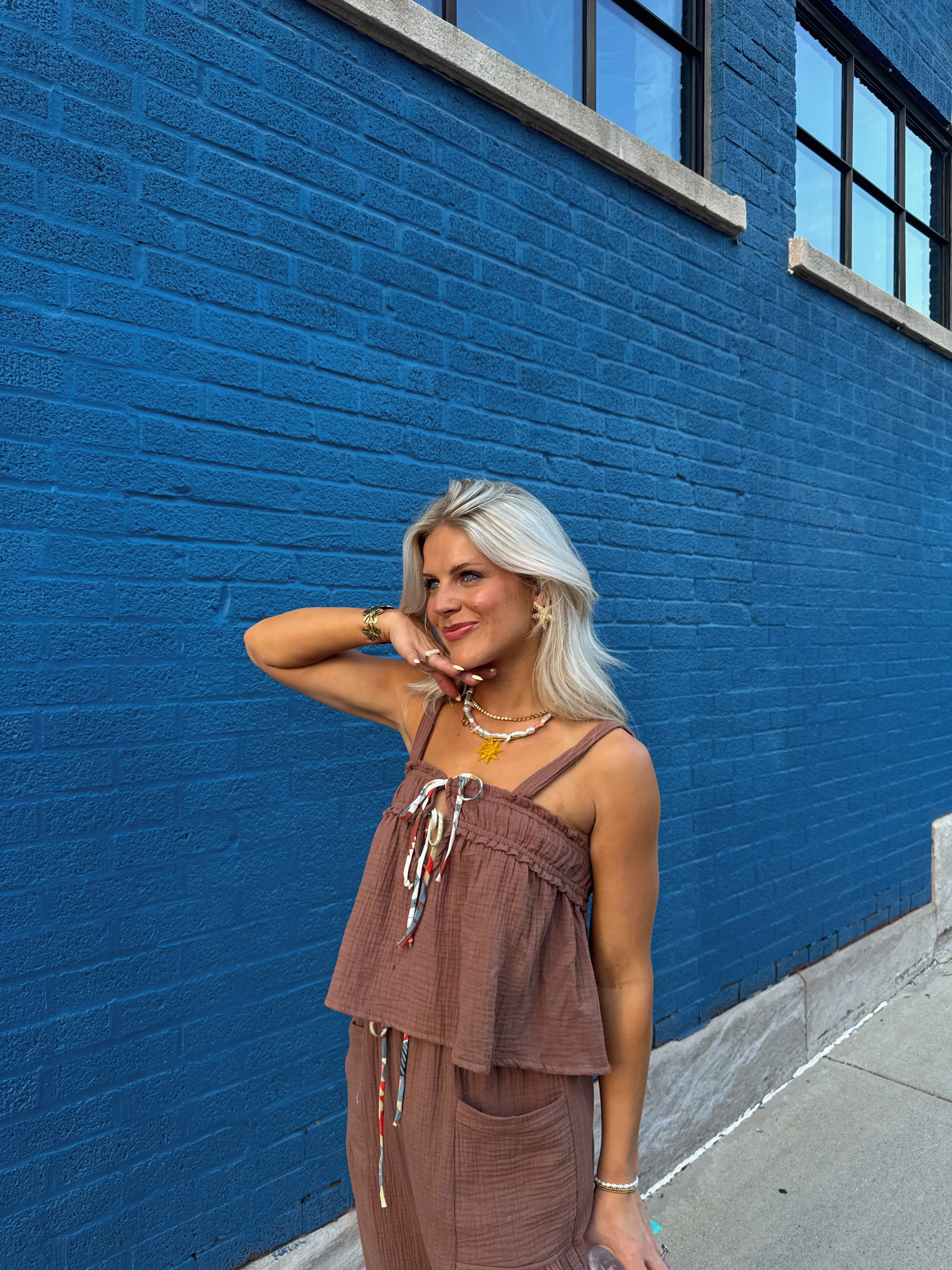 Picnic Princess Top// Brown