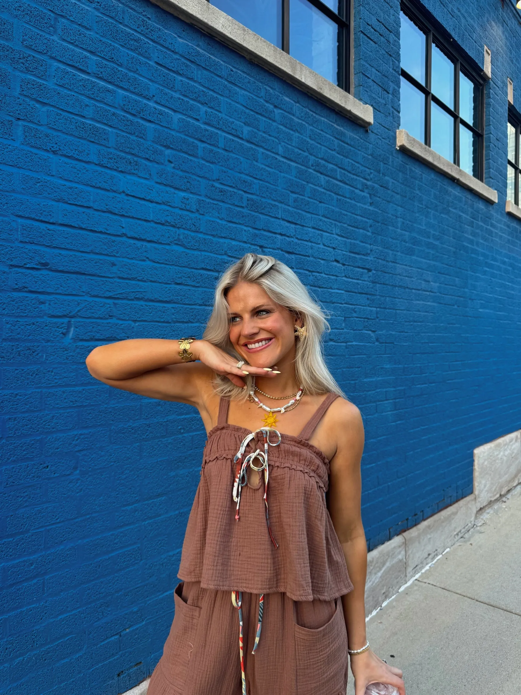 Picnic Princess Top// Brown