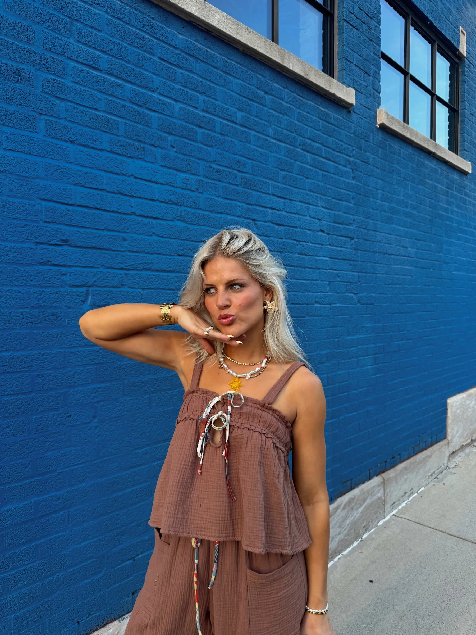 Picnic Princess Top// Brown