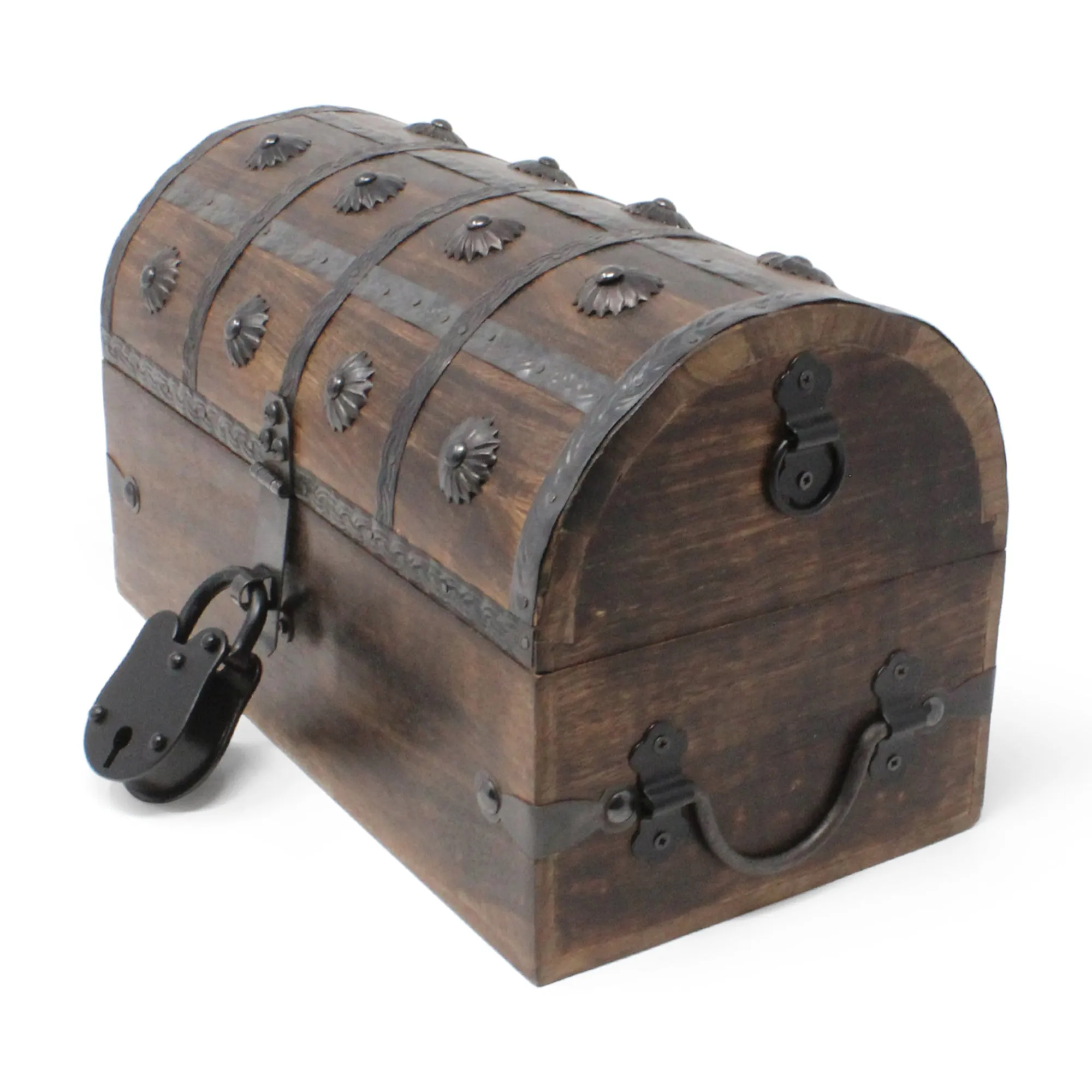 Pirate Treasure Chest with Lock and Skeleton Key - Medium