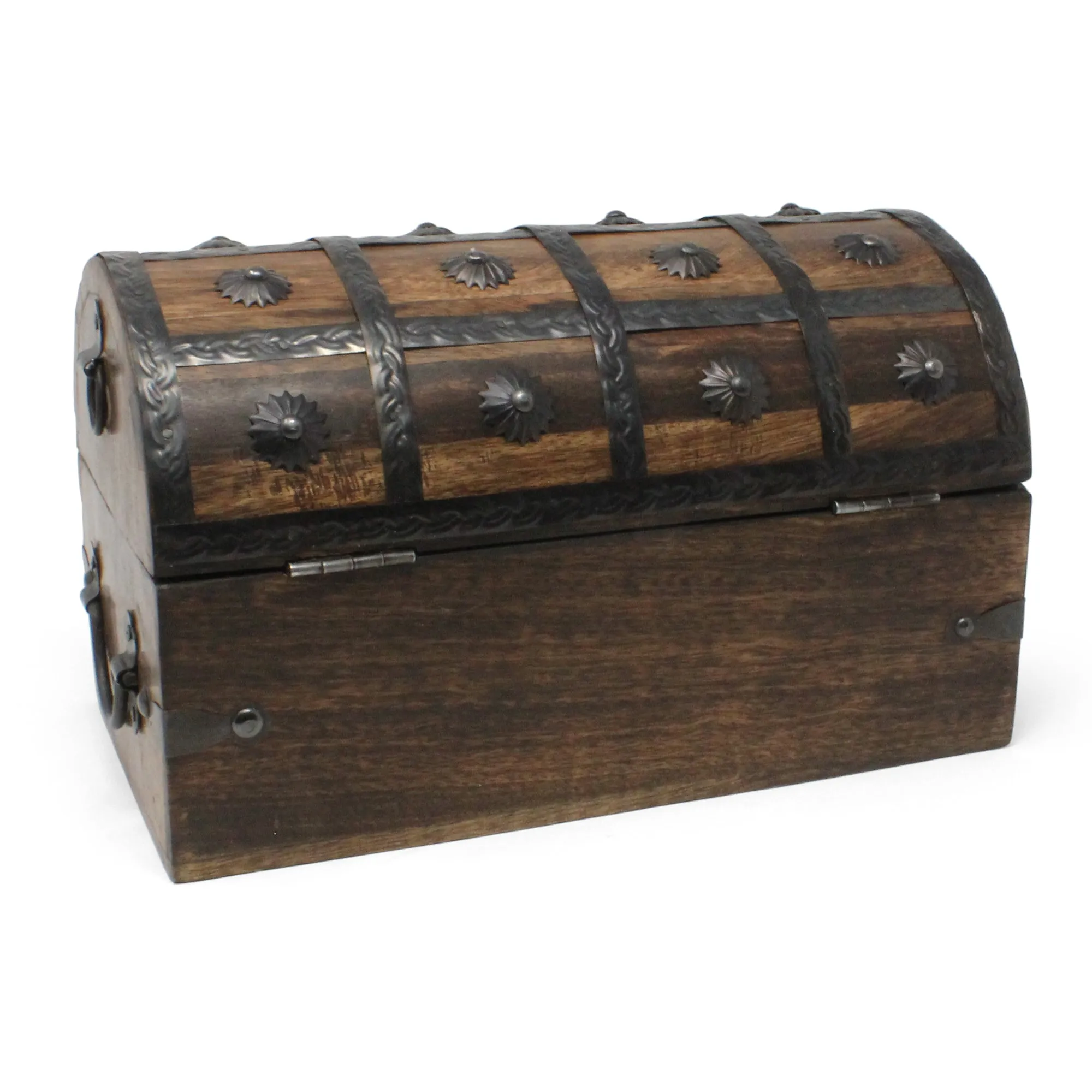 Pirate Treasure Chest with Lock and Skeleton Key - Medium