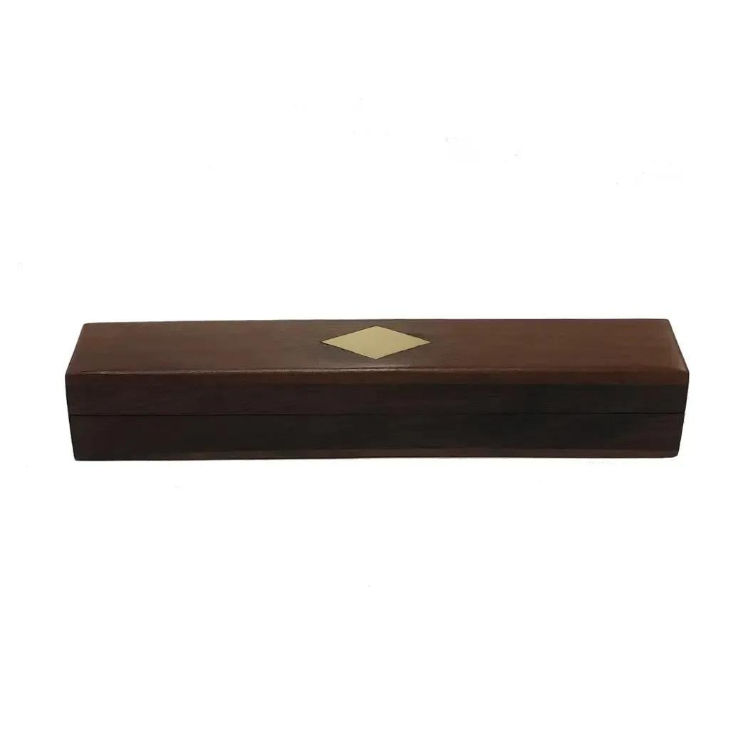 Polished Brass Chart Dividers with Wooden Storage Box