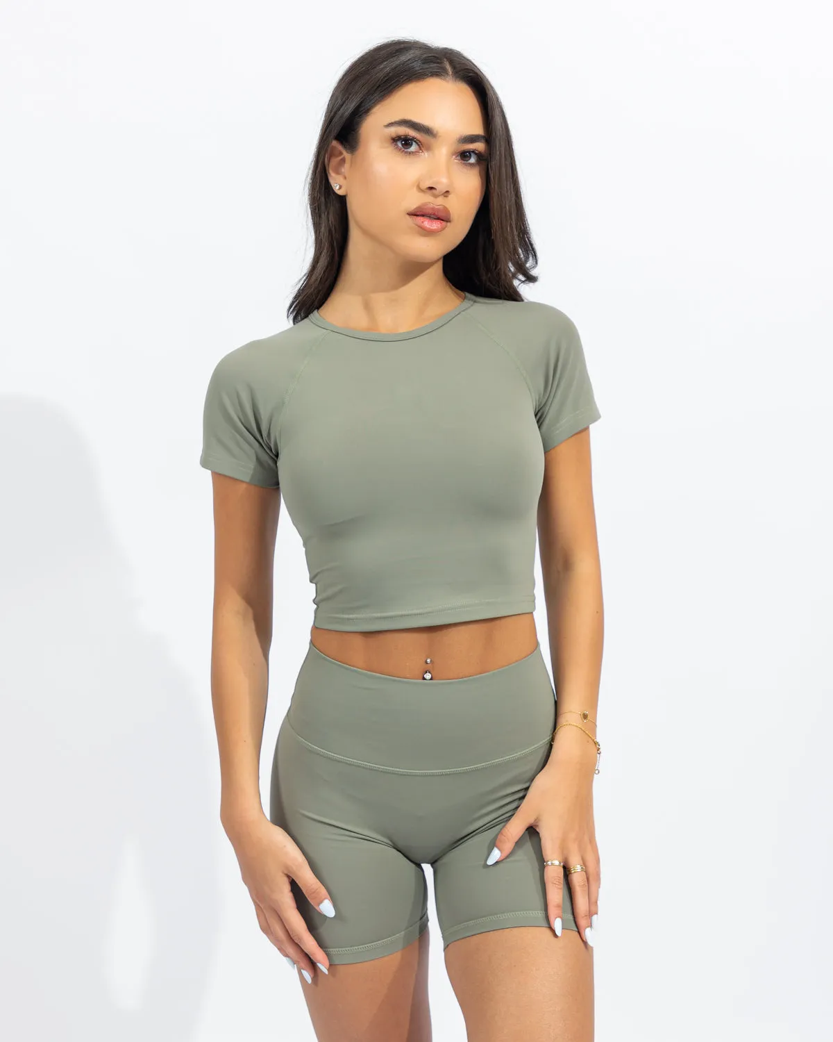 Power Crop Tee - Mint