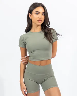 Power Crop Tee - Mint