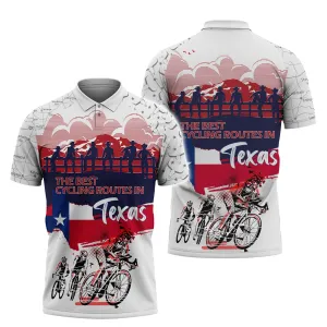 Premium Men's Cycling Polo Shirt Texas
