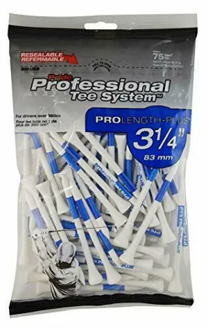 Pride Pro Length Plus 3-1/4" Tees (75 Pack)