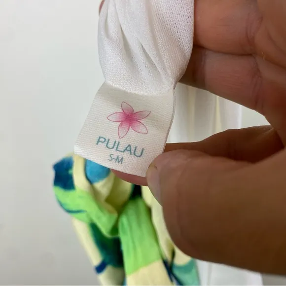 PULAU Hawaii Tropical Leaf Maxi Wrap Skirt S\M