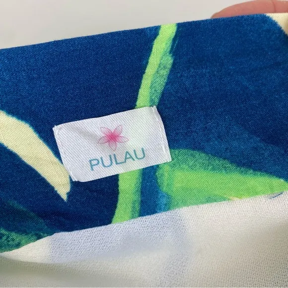 PULAU Hawaii Tropical Leaf Maxi Wrap Skirt S\M