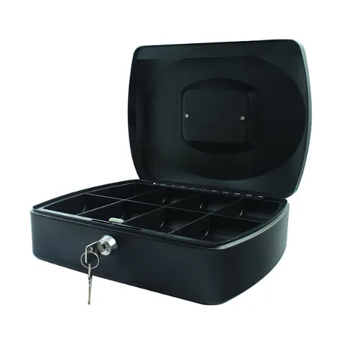 Q-Connect 12 inch Black Cash Box