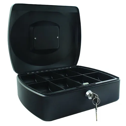 Q-Connect 12 inch Black Cash Box