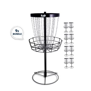 RAD Birdie Lite Disc Golf Baskets Bundle of 9