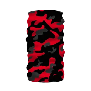 Red Black Grey Camo Neck Warmer Morf Scarf