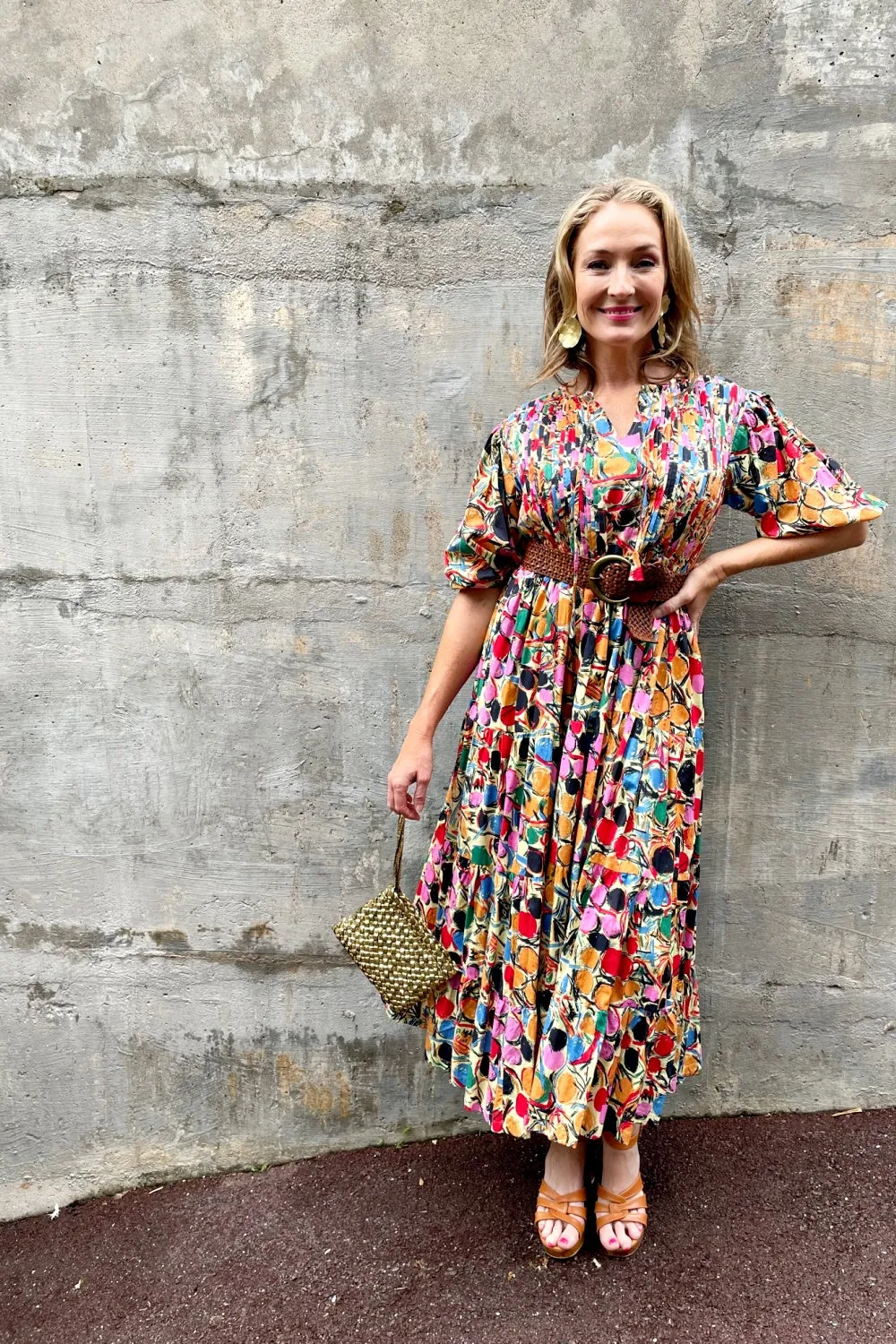 ROSELLE HALCYON MIDI DRESS AIRWAVES
