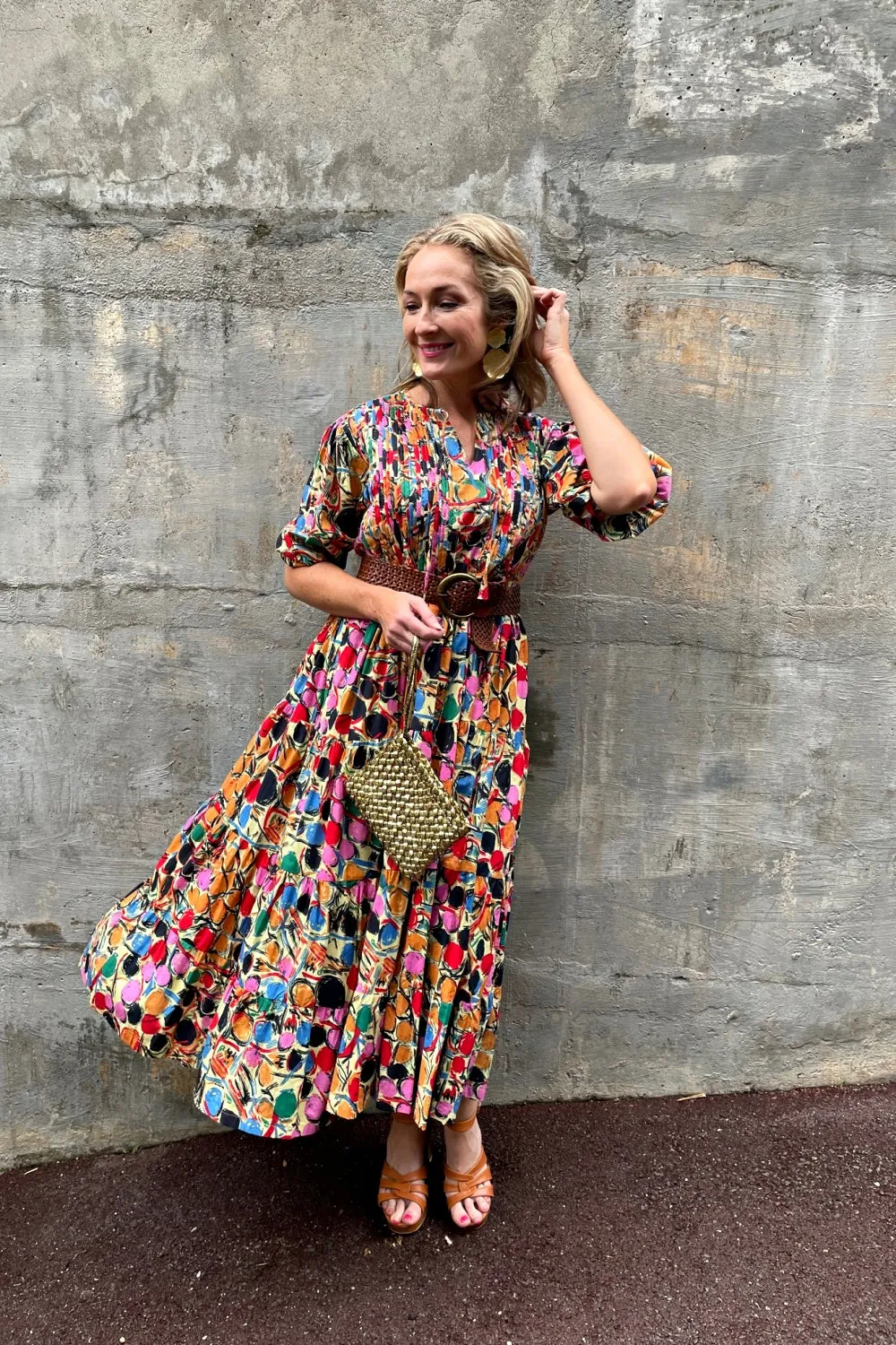ROSELLE HALCYON MIDI DRESS AIRWAVES