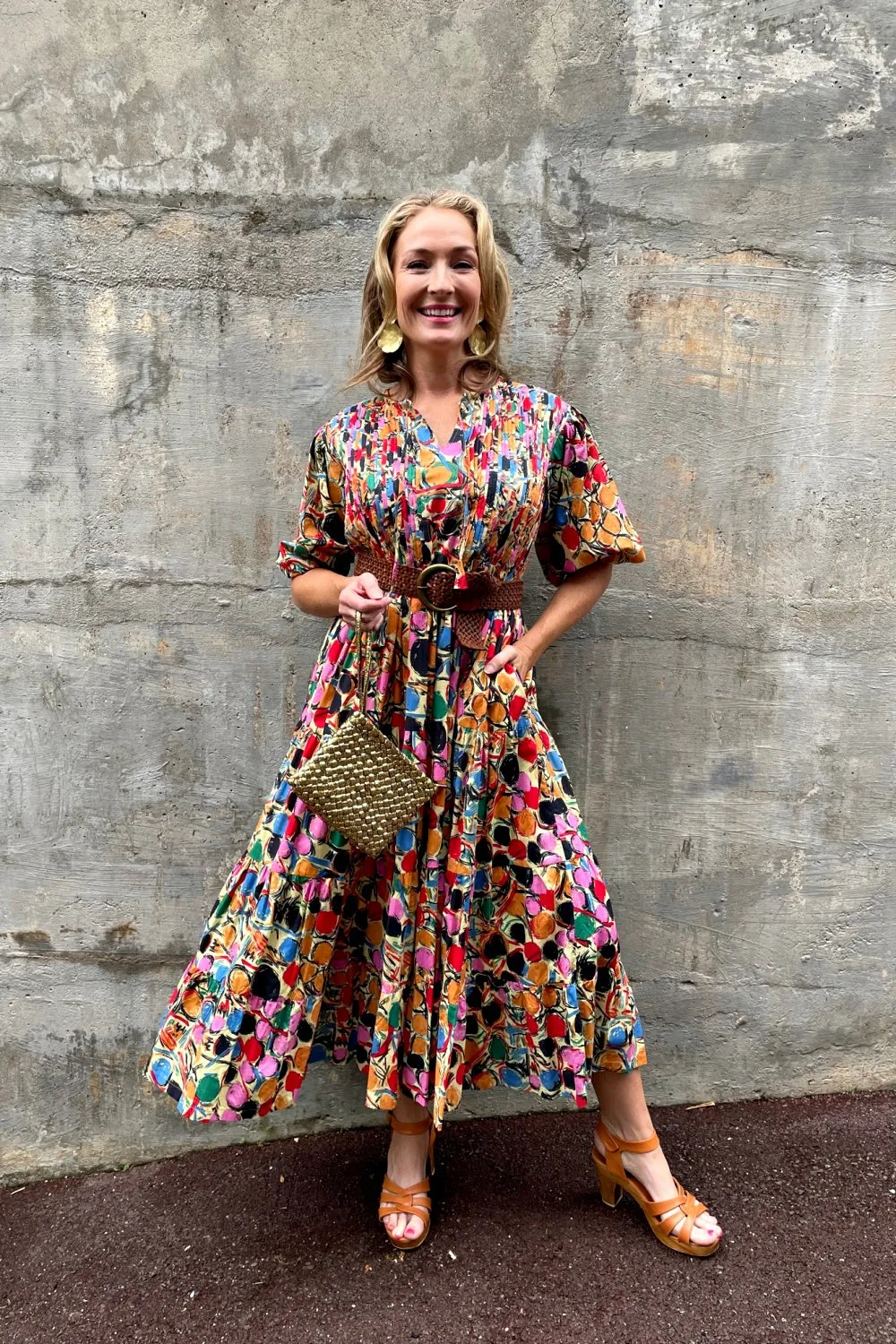 ROSELLE HALCYON MIDI DRESS AIRWAVES