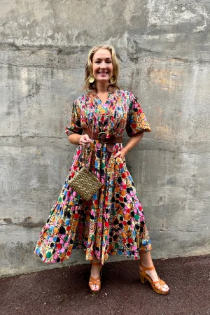 ROSELLE HALCYON MIDI DRESS AIRWAVES