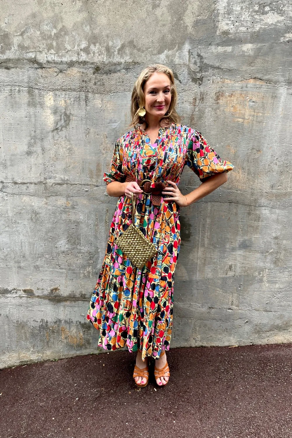 ROSELLE HALCYON MIDI DRESS AIRWAVES