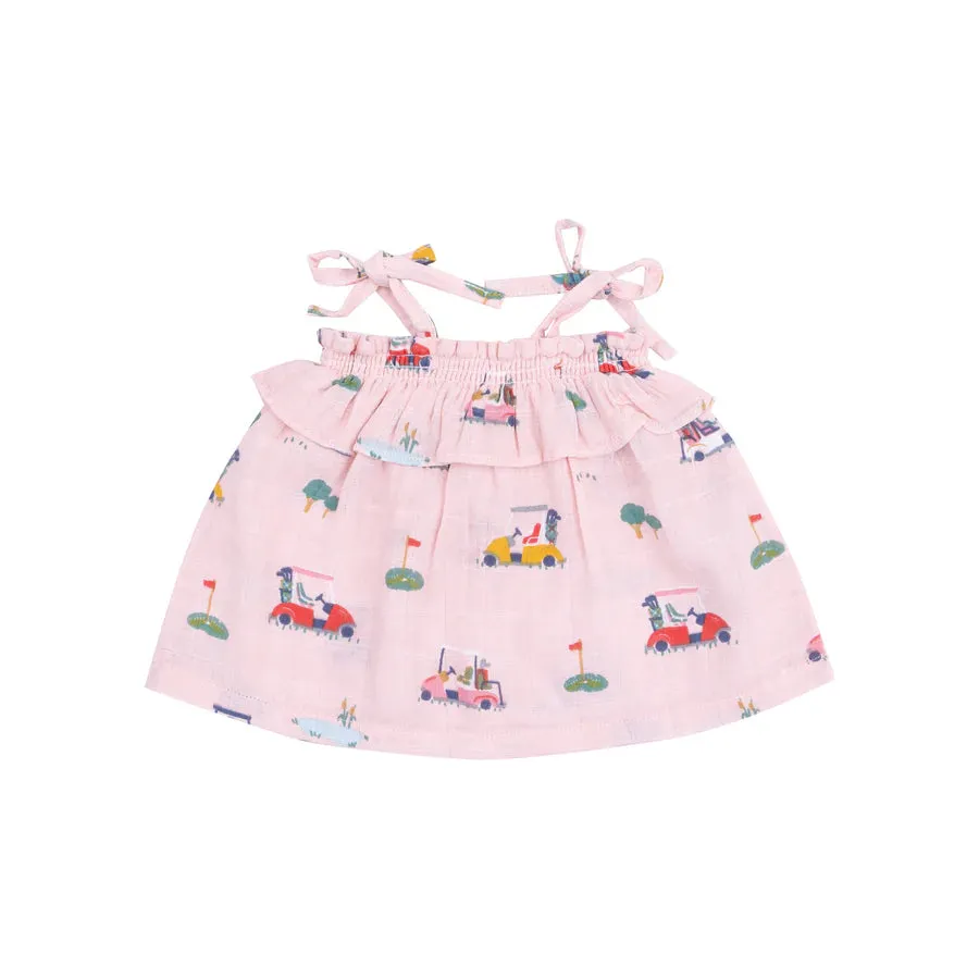 RUFFLE TOP & BLOOMER - GOLF CART CUTIES PINK