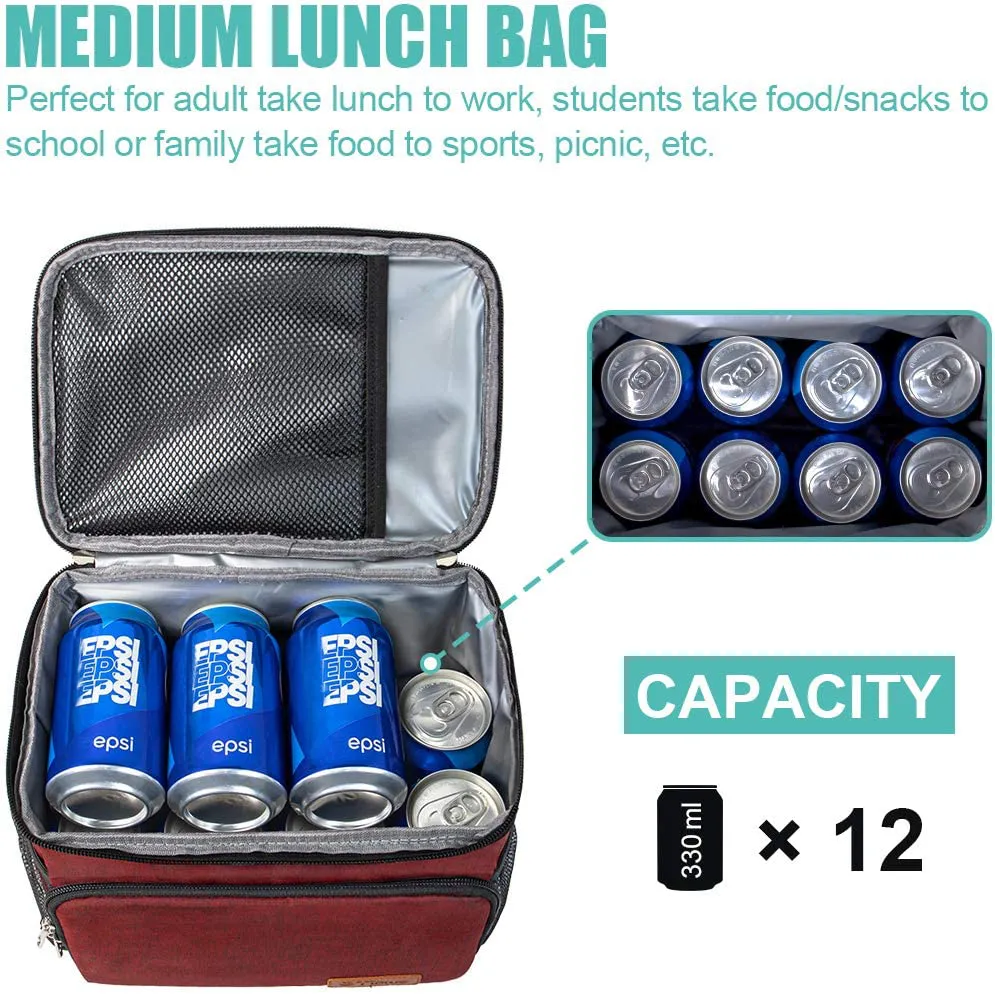 Rynx | Insulated Lunch Box For Women/Men - Reusable Lunch Box For Office Work School Picnic Beach - Leakproof Cooler Bag Freezable Lunch Box With Adjustable Shoulder Strap For Children/Adults - Romantic