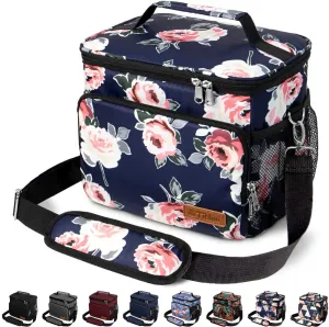 Rynx | Insulated Lunch Box For Women/Men - Reusable Lunch Box For Office Work School Picnic Beach - Leakproof Cooler Bag Freezable Lunch Box With Adjustable Shoulder Strap For Children/Adults - Romantic