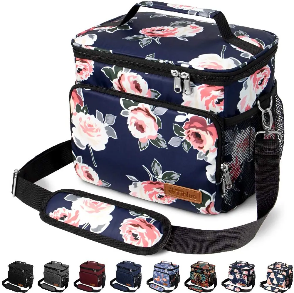 Rynx | Insulated Lunch Box For Women/Men - Reusable Lunch Box For Office Work School Picnic Beach - Leakproof Cooler Bag Freezable Lunch Box With Adjustable Shoulder Strap For Children/Adults - Romantic