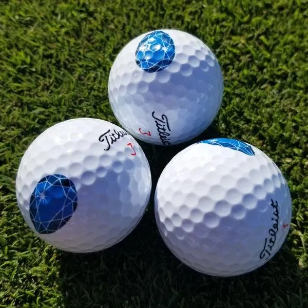 Sapphire Gemstone Graphic Titleist Golf Ball - Pack of 3