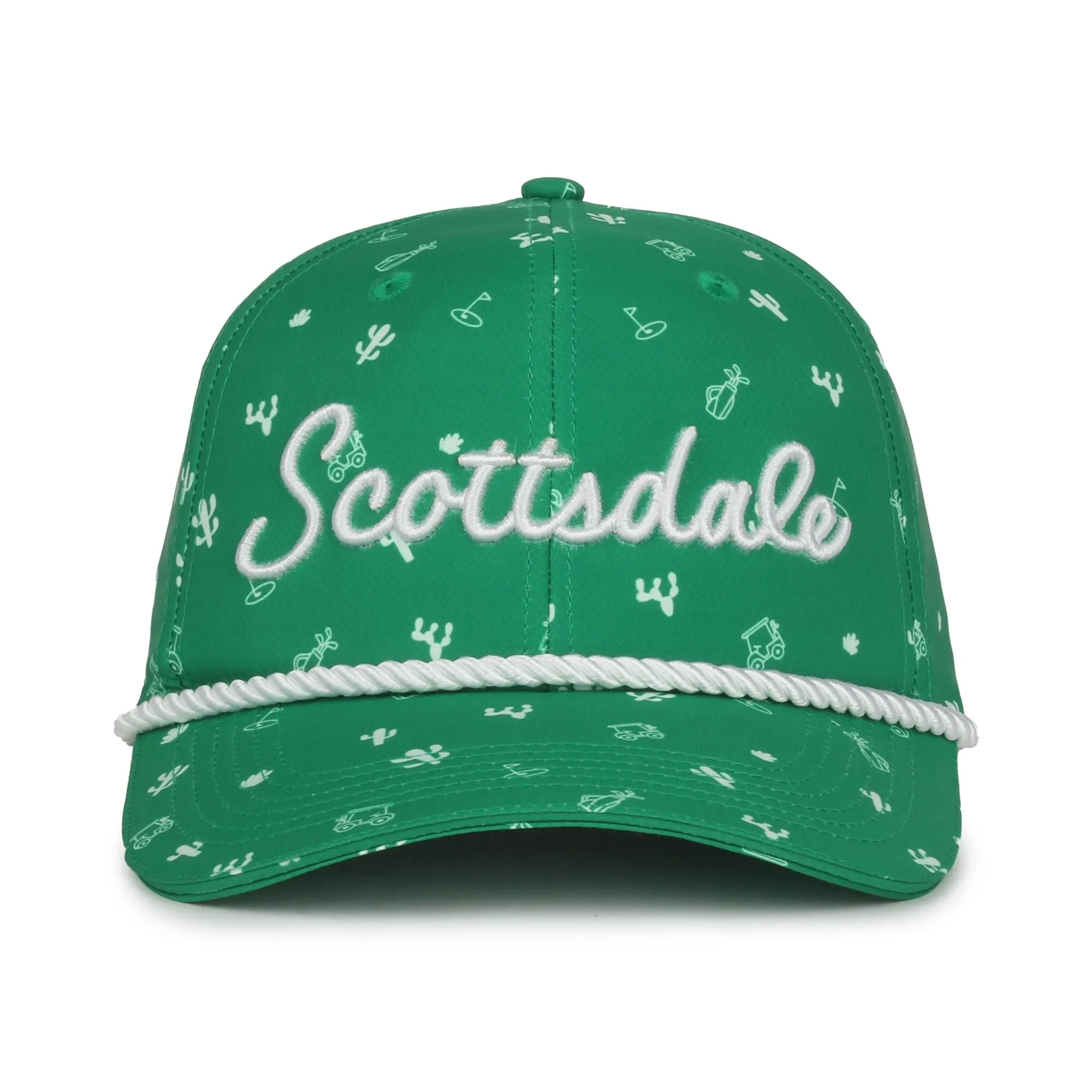 Scottsdale Green Golf Hat with Logos