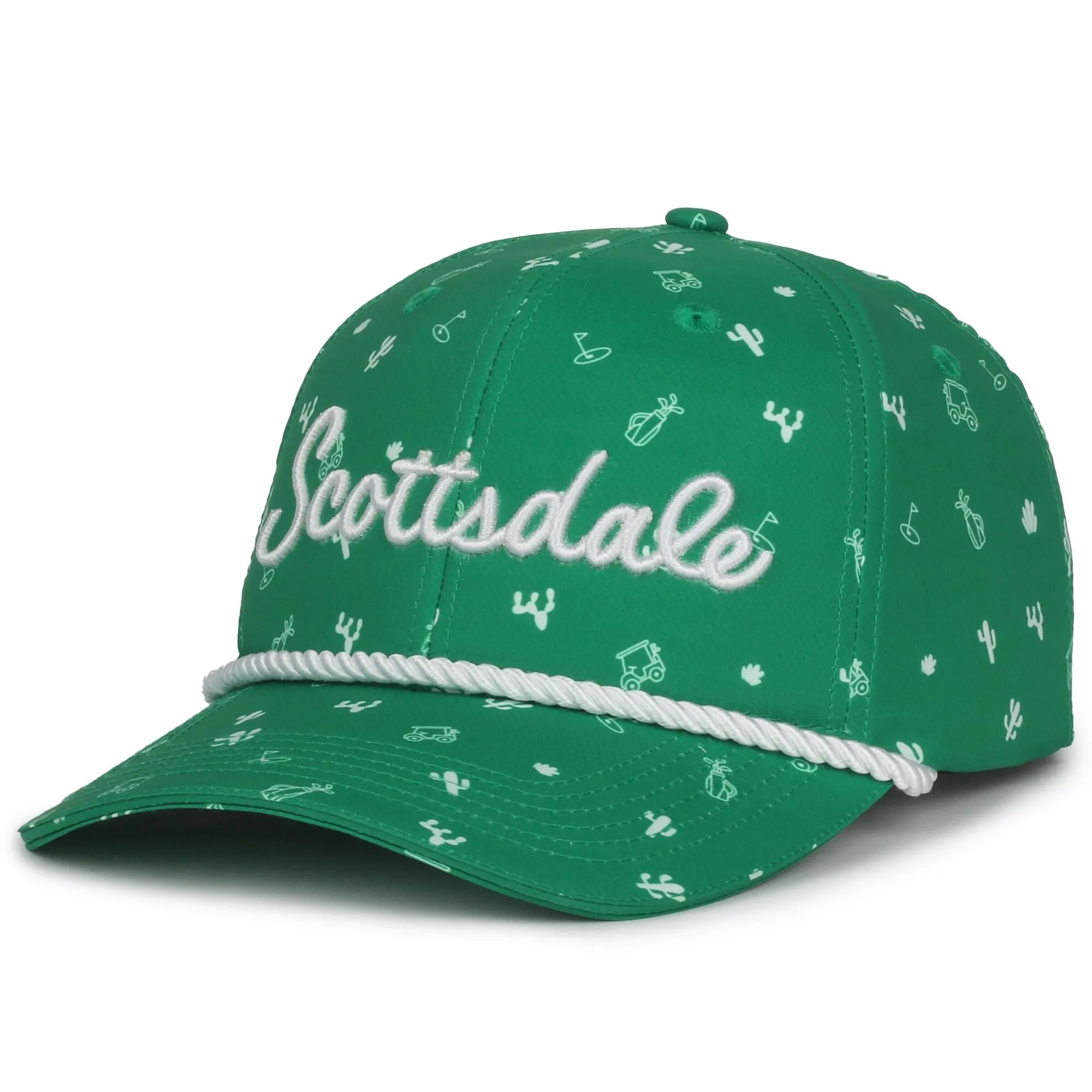 Scottsdale Green Golf Hat with Logos